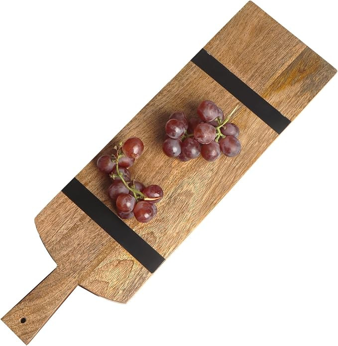 India Handicrafts Rectangular 22 x 7.5 Inch Acacia Wood Charcuterie Platter Multipurpose Chopping... | Amazon (US)