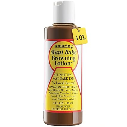 Maui Babe Browning Lotion - Natural Hawaiian Tan Accelerator with Vitamins & Antioxidants - Moist... | Amazon (US)