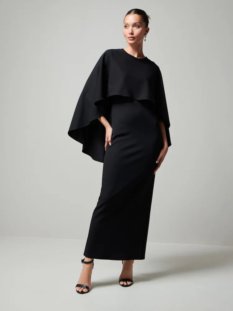 Black Cape Maxi Dress | Next US