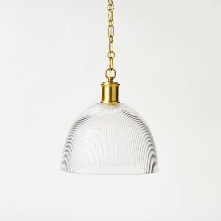 Reeded Glass Pendant Brass - Threshold™ designed with Studio McGee | Target