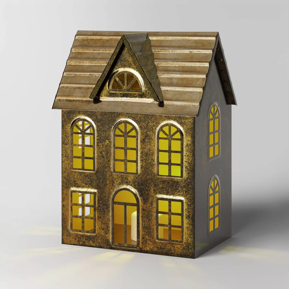 Christmas Lit Metal House Decor Champagne Gold - Wondershop™ | Target