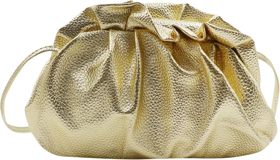 ANKOMINA Women Cloud-Shaped Dumpling Bag Fashion Ruched Crossbody Bag Cell Phone Clutch Purse Cli... | Amazon (US)