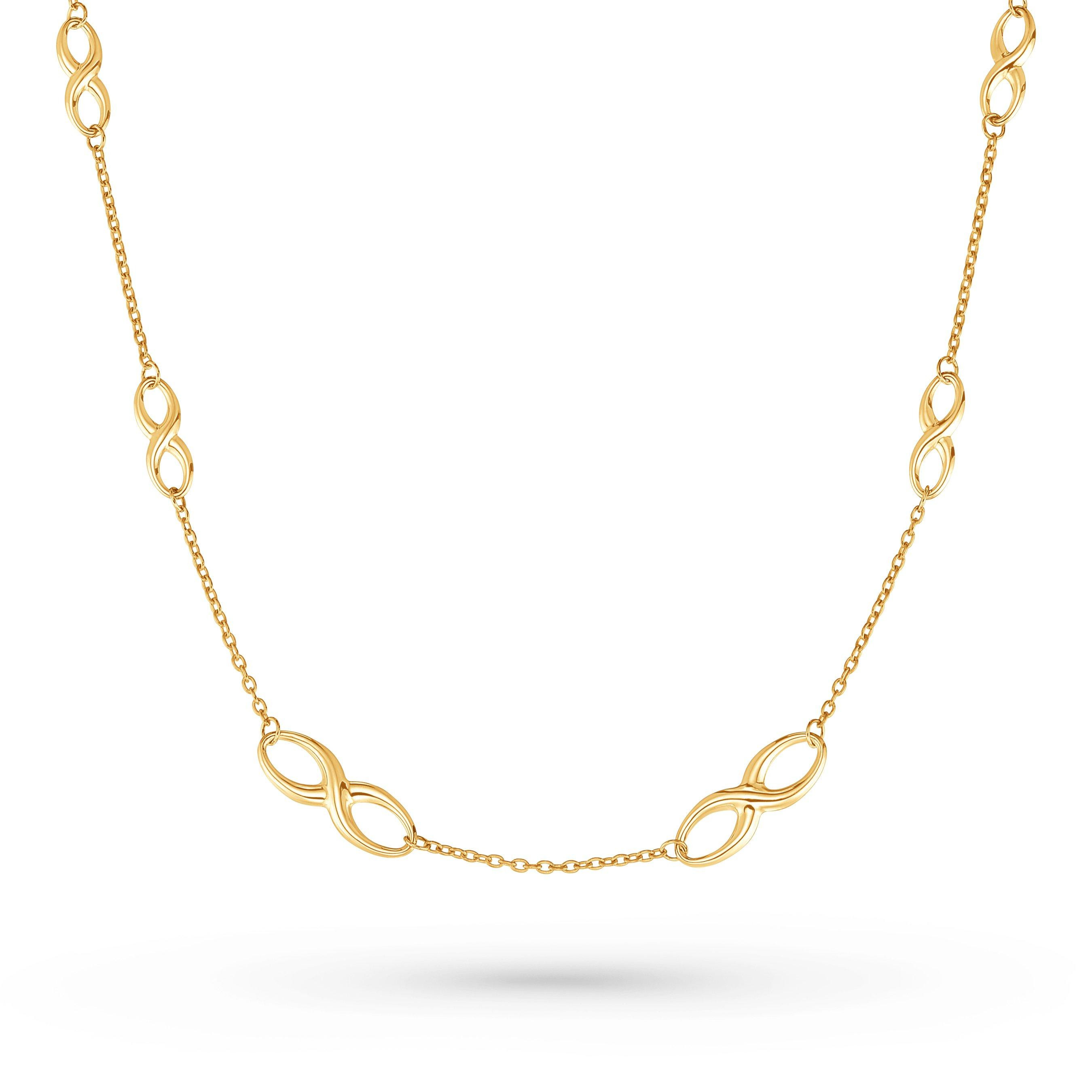 Beaverbrooks Sterling Silver 9ct Yellow Gold Bonded Infinity Necklace | 0155856 | Beaverbrooks | Beaverbrooks