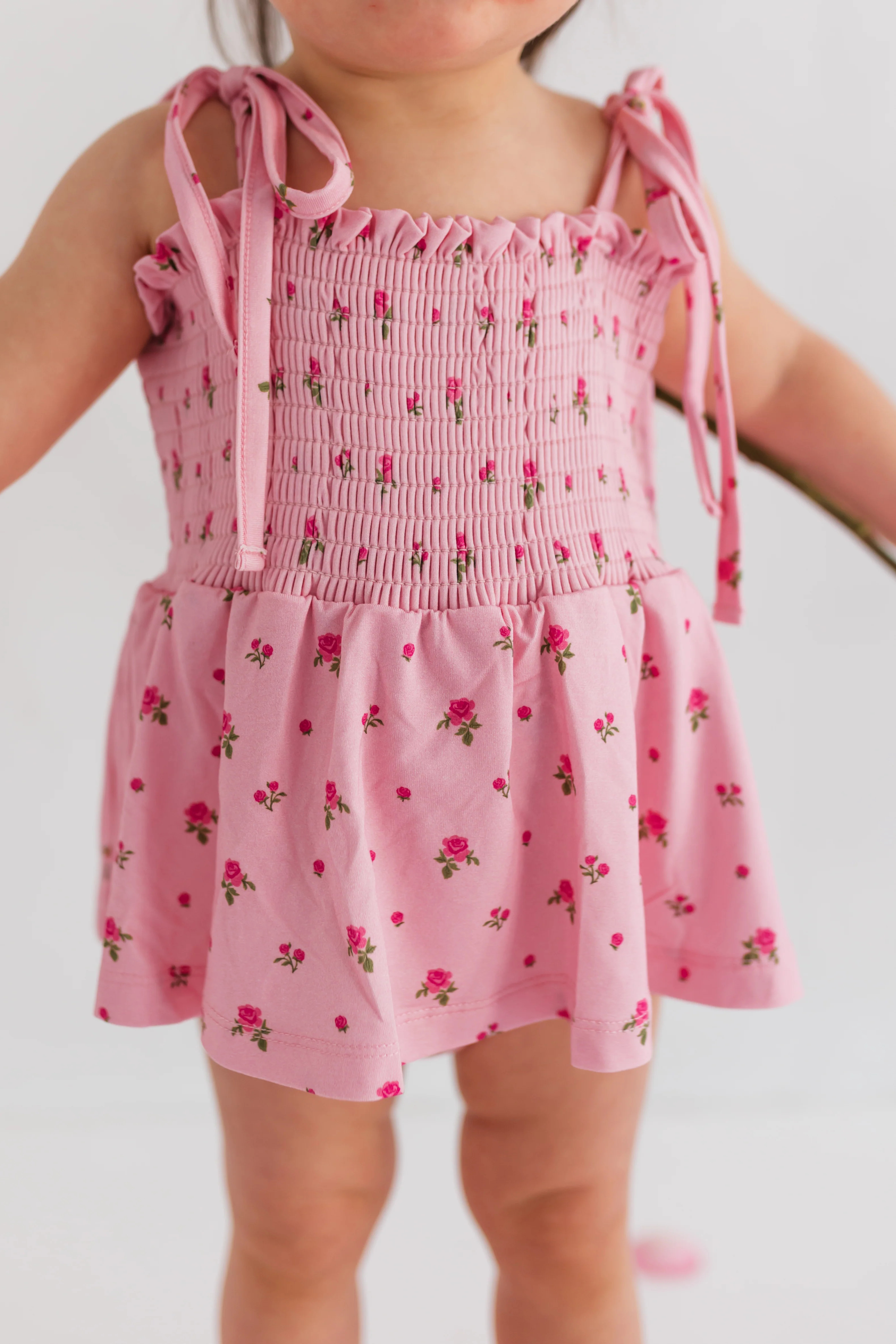 Dark Pink Haven Smocked Twirl Romper | In My Jammers