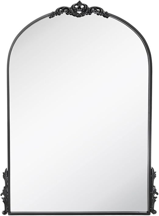 Hobby Lobby Home Decor Elegant Matte Black Arch & Flourish Wall Mirror for Vanities, Living Rooms... | Amazon (US)