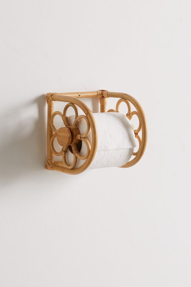 Daisy Rattan Toilet Paper Holder | Urban Outfitters (US and RoW)