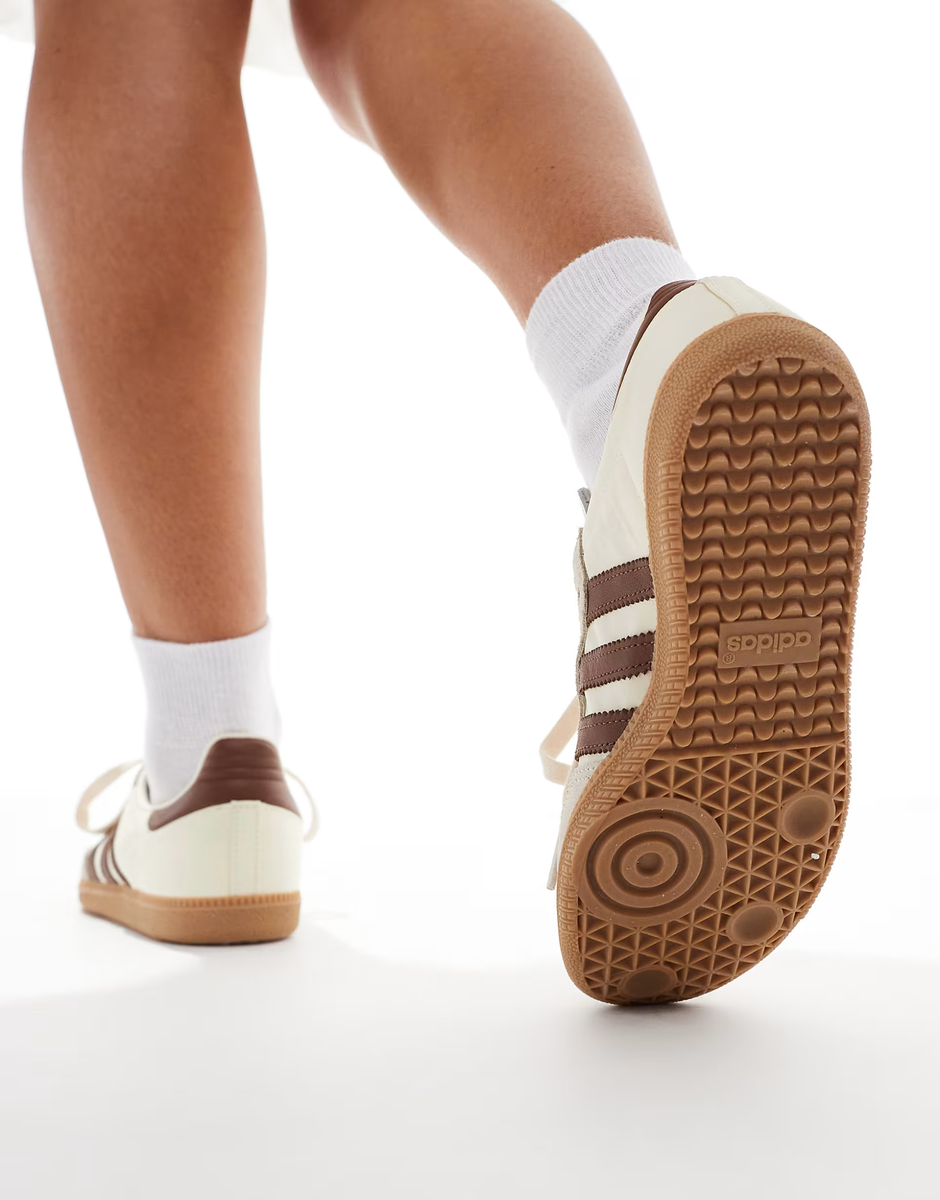 adidas Originals Samba OG trainers in cream and brown | ASOS (Global)