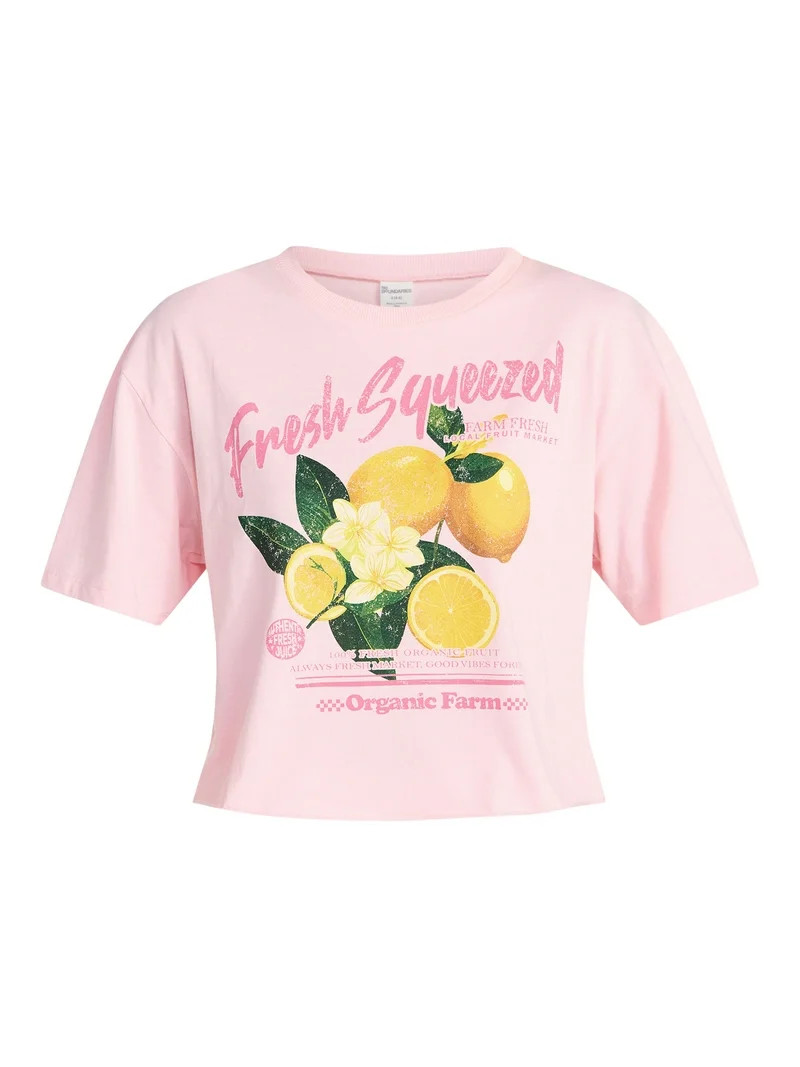 No Boundaries Boxy Cropped Graphic Tee, Women's XXS-XXL | Walmart (US)