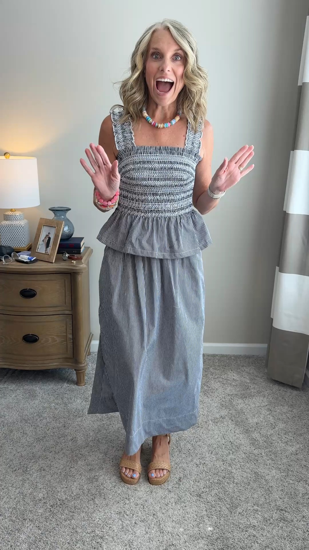 Wearing XS in both 
Super cute separates that will mix well with other pieces in your closet. 
Use code COAST25 on Erin McDermott (necklace)

#LTKgrwm #LTKOver40 #LTKootd