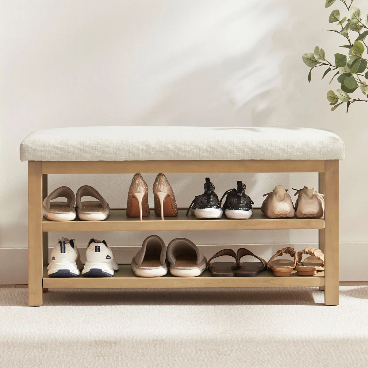 Hahnville Upholstered Storage Shoe Bench | Wayfair North America
