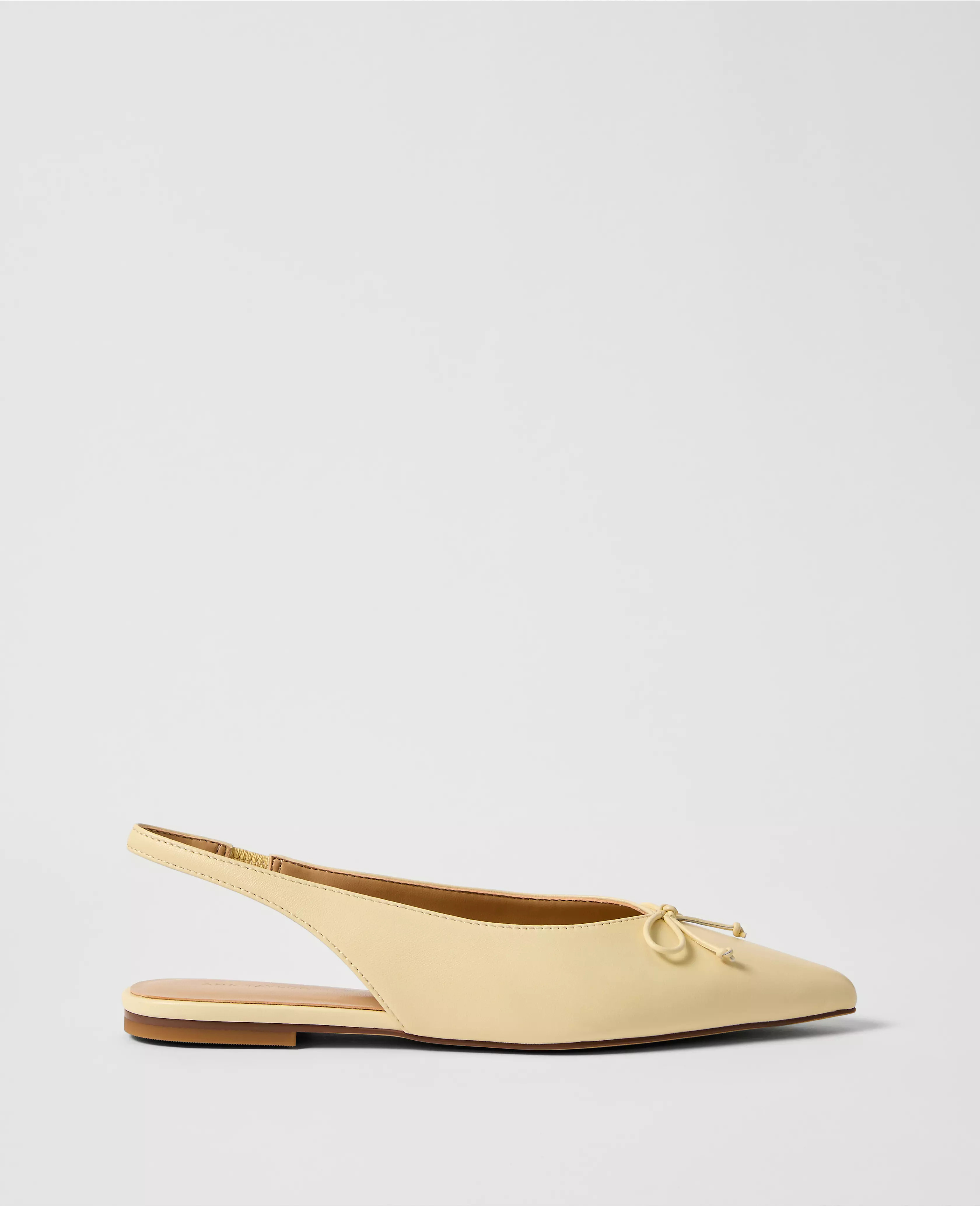 Weekend Collection Leather Bow Slingback Flat | Ann Taylor