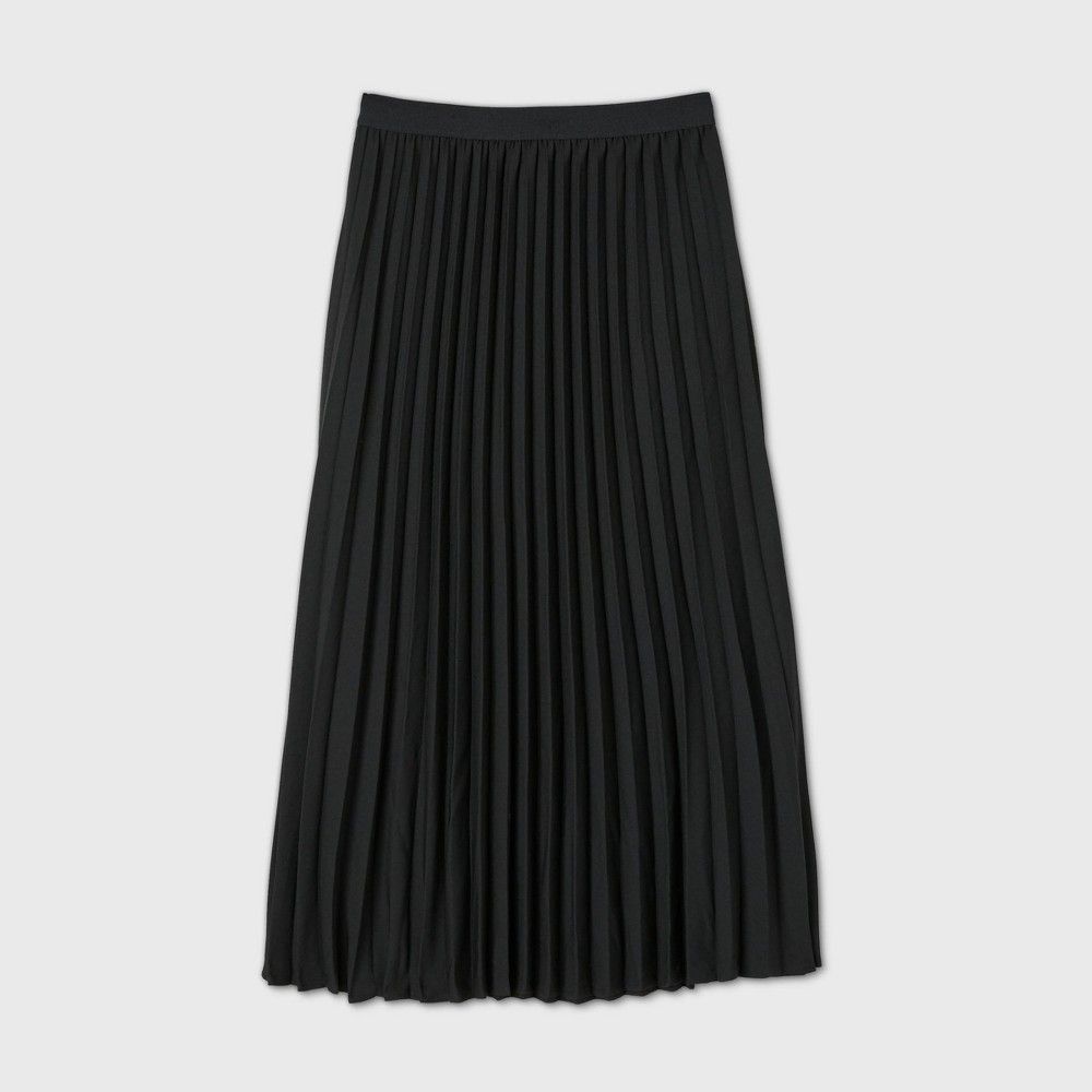 Women's Pleated Skirt - A New Day Black XXL | Target