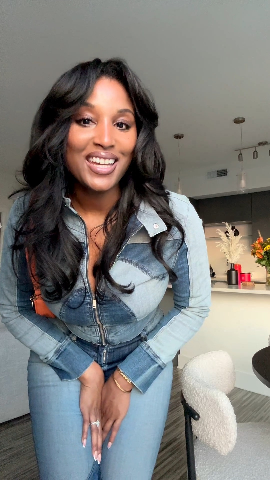 Serving Style + Spirit for homecoming 
Set: fashion nova -Coronado two tone denim  moto jacket and jeans 

#LTKgrwm #LTKootd #LTKTall