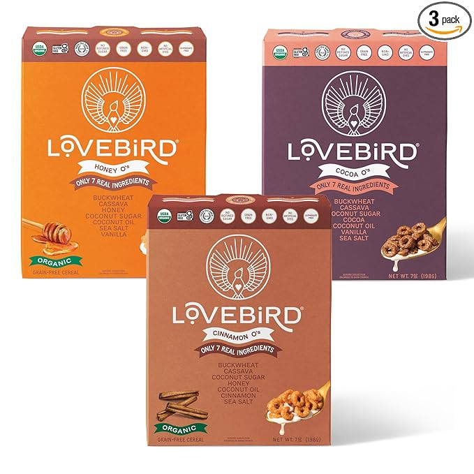Lovebird Organic Cereal That Actually Tastes Good - 100% Real Food & Healthy Gluten Free Cereal, ... | Amazon (US)