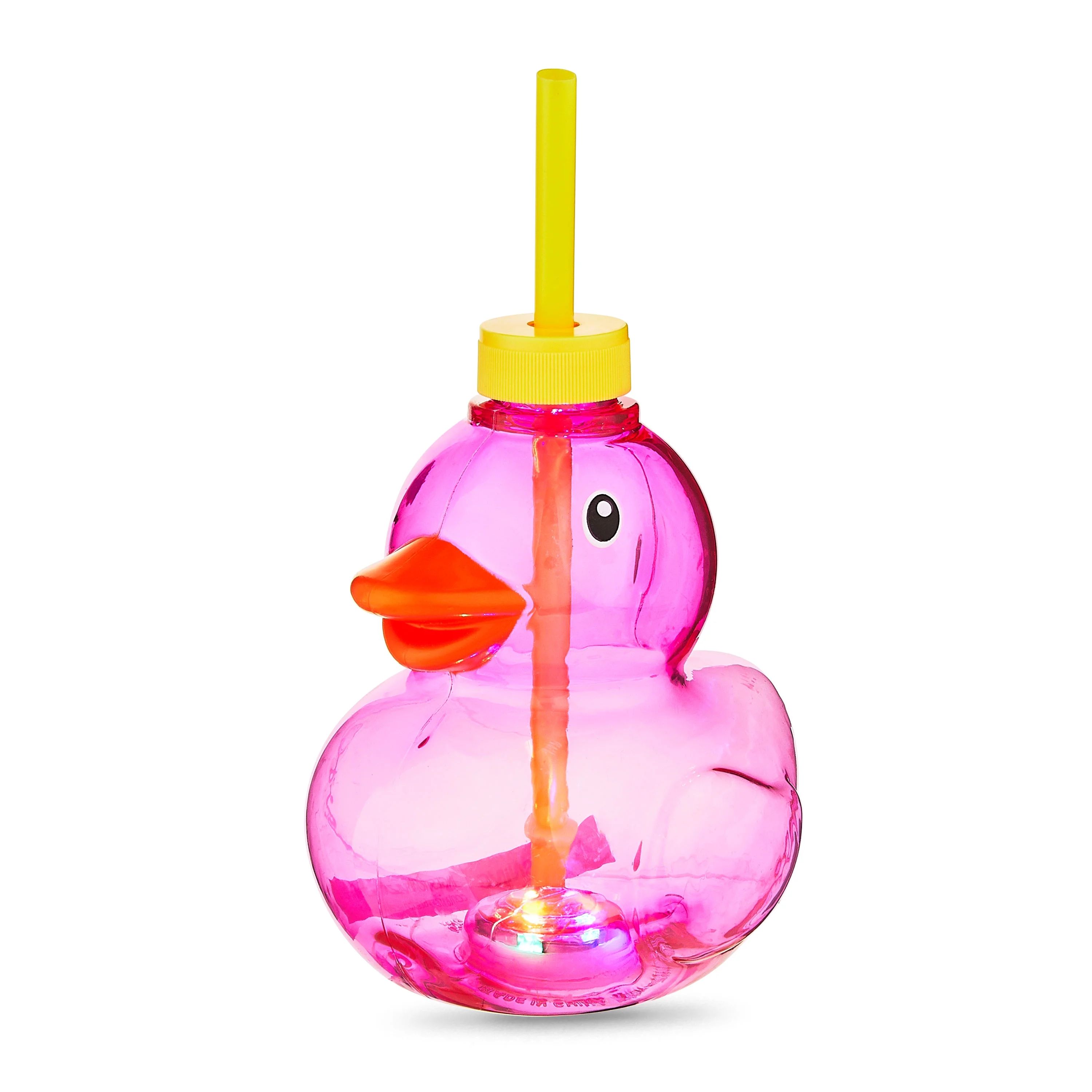 Easter Plastic Light-up Pink Duck Tumbler with Straw, by Way To Celebrate - Walmart.com | Walmart (US)