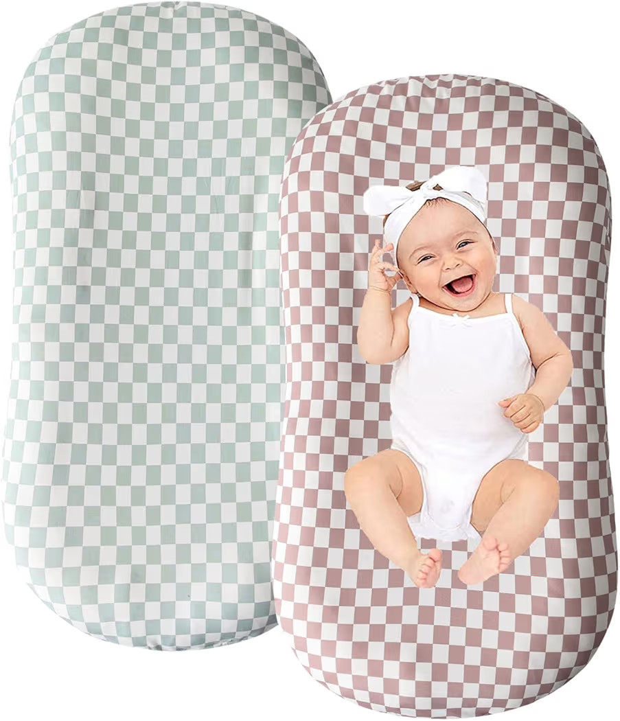 Little Jump Cotton Baby Lounger Covers, 2 Pack, Soft Removable Slipcovers for Newborn Infant Loun... | Amazon (US)