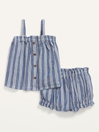 Striped Cami Top &#x26; Bubble Shorts Set for Baby | Old Navy (US)