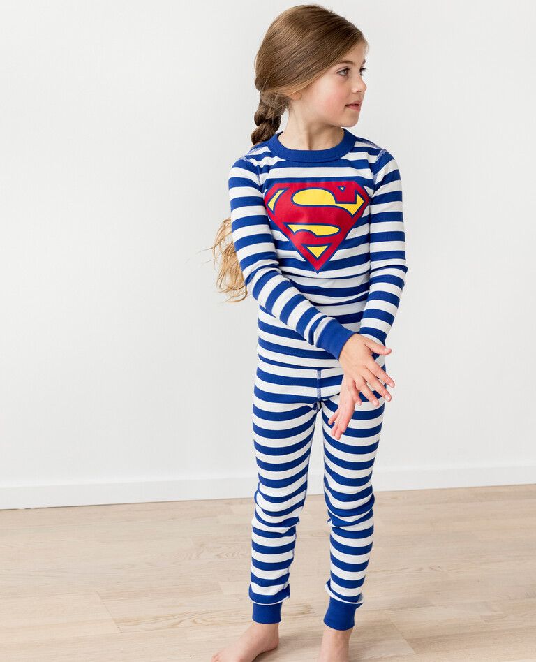 DC Superman Basic Long John Pajamas | Hanna Andersson