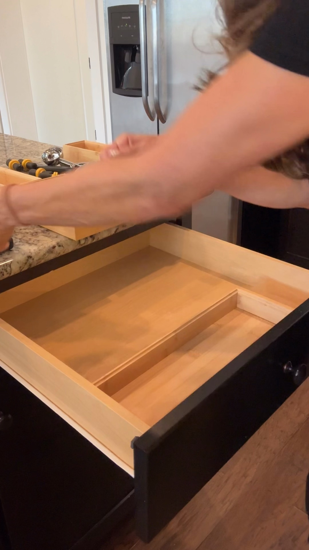 The was our starting point. Kitchen drawers bring instant function when you are just moving in to a new home. Bamboo organizers are a favorite to bring warmth, not just function.✨
One room at a time is the key to unpacking a new house. 🏠
Small drawer. Big difference in how the kitchen started to feel.😊

Save this for your next move  or comment what you set up first. 👇

🛒Comment "LINK" and I'll send you these bamboo drawer organizers

#kitchenorganization #drawerorganizer #newhomeowner #newhousetips

#LTKmomlife #LTKHome #LTKSaleAlert