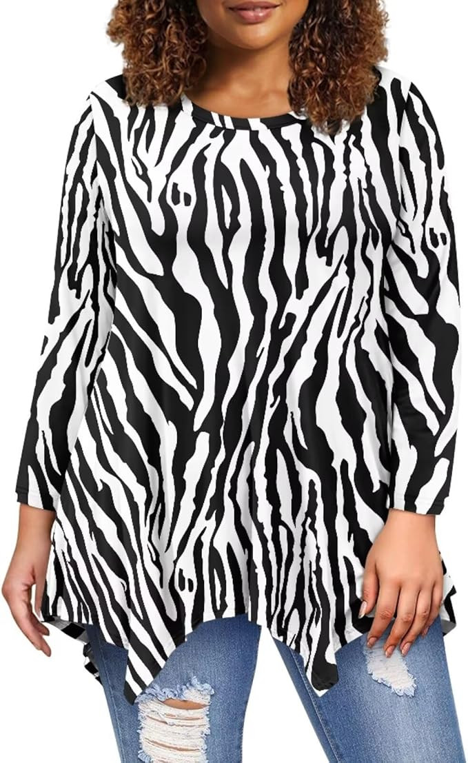 SEANATIVE Women Fall Tops Loose Flowy Tunick Blouses Casual Pullover Shirts Trendy Clothing | Amazon (US)