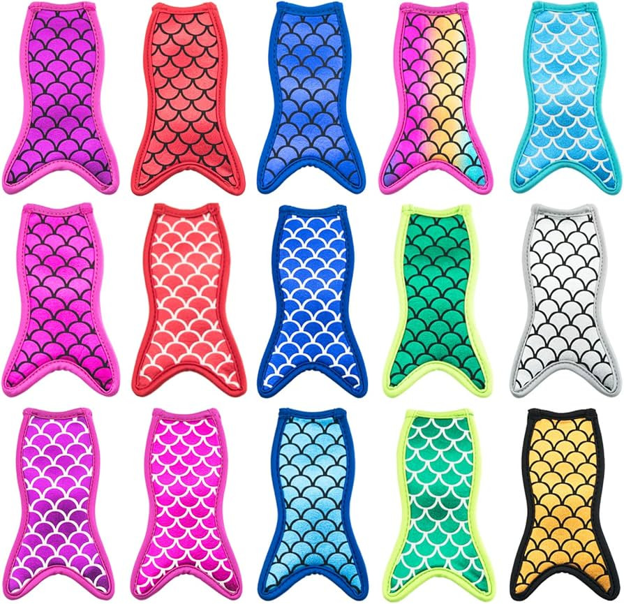 HaiMay 15 Pieces Reusable Popsicle Holders Popsicle Bags Freezer Ice Pop Sleeves Antifreezing Ice... | Amazon (US)
