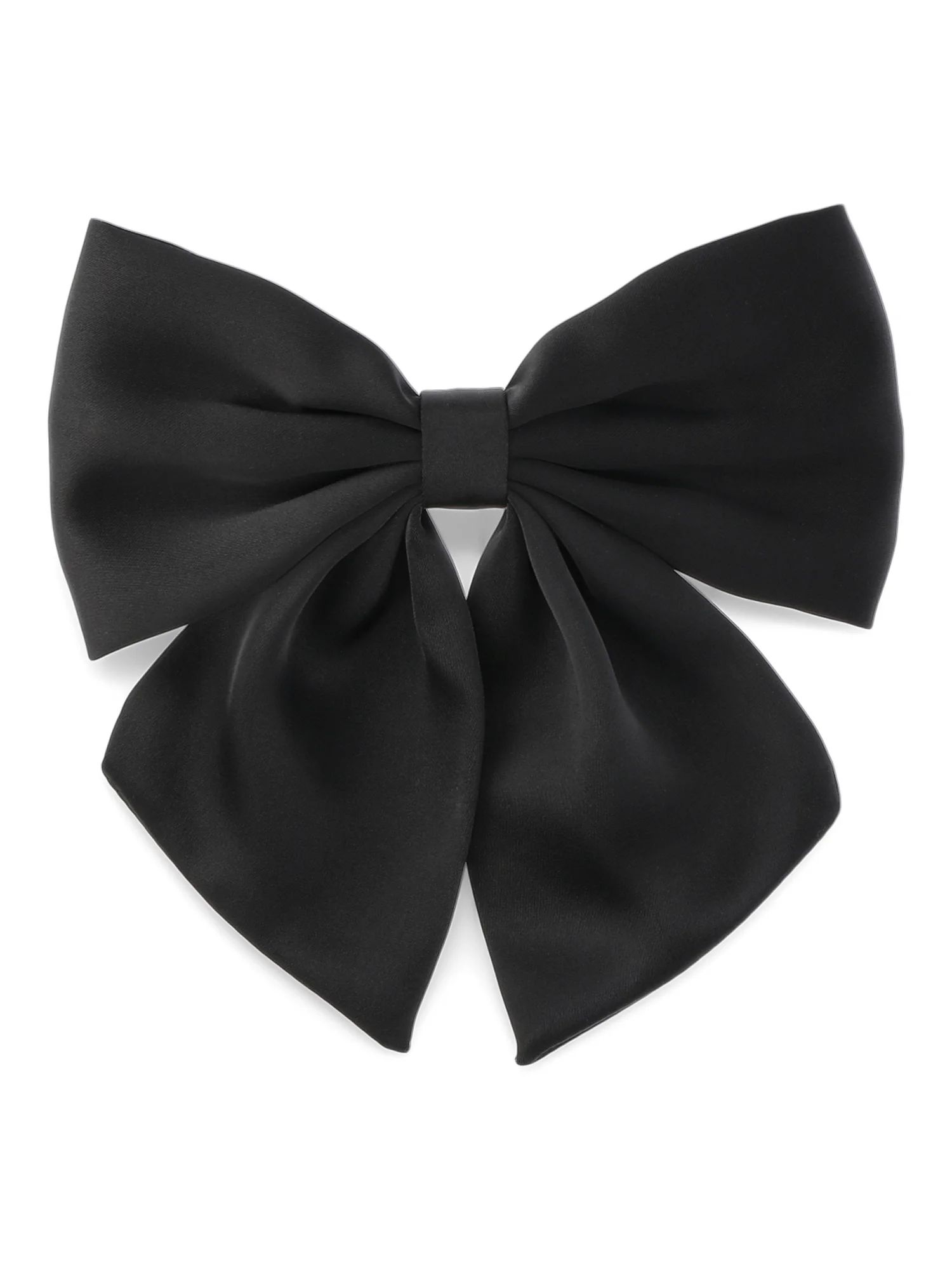 Time and Tru Fabric Bow Barret Black | Walmart (US)