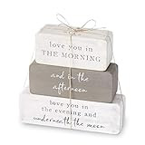 Mud Pie Love Stacking Block Set of 3 | Amazon (US)