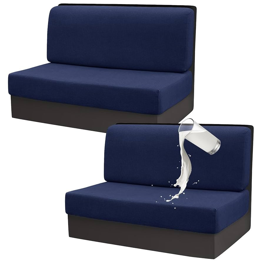 Gollense RV Dinette Cushion Covers Set of 2, Waterproof Stretch Camper Cushion Covers, Sectional ... | Amazon (US)