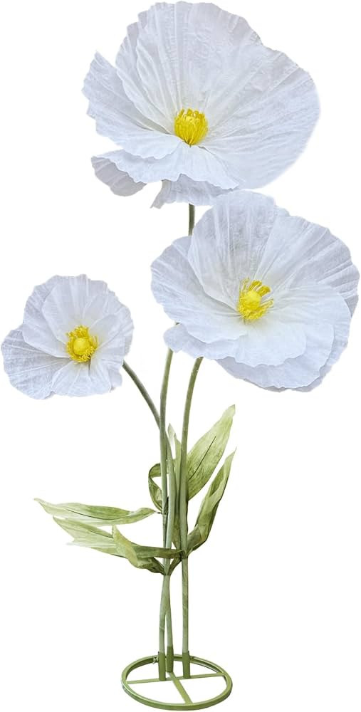 3Pcs Artificial Flowers for Outside, Large Flower Decorations for Birthday Party, Fake Flowers fo... | Amazon (US)