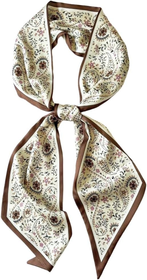 Silk Head Scarf for Hair Fashion Headwrap for Women Lightweight Neck Tie | Amazon (US)