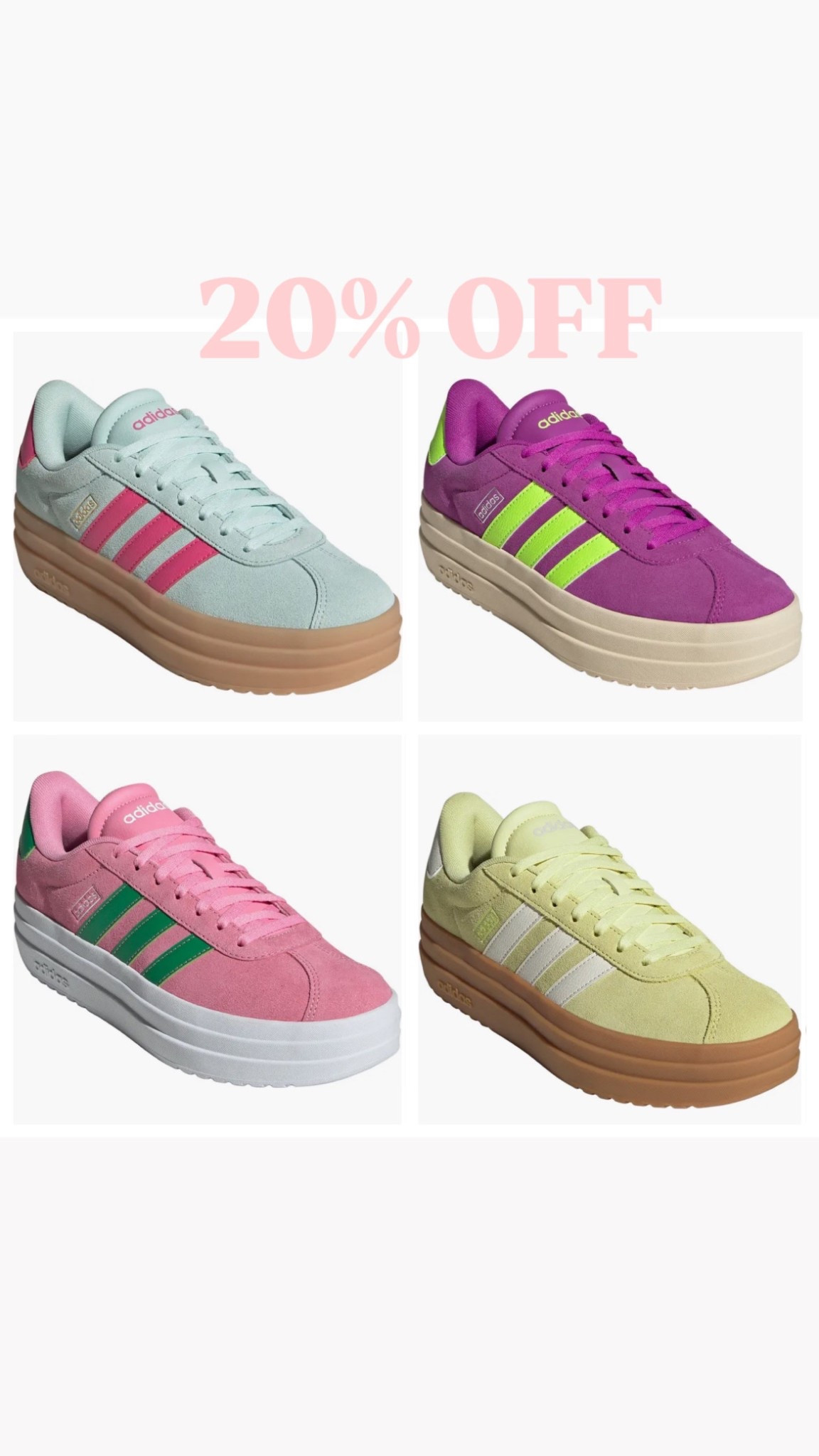 20% OFF ADIDAS SHOES!! #adidas 

#LTKSaleAlert #LTKShoeCrush #LTKFindsUnder100