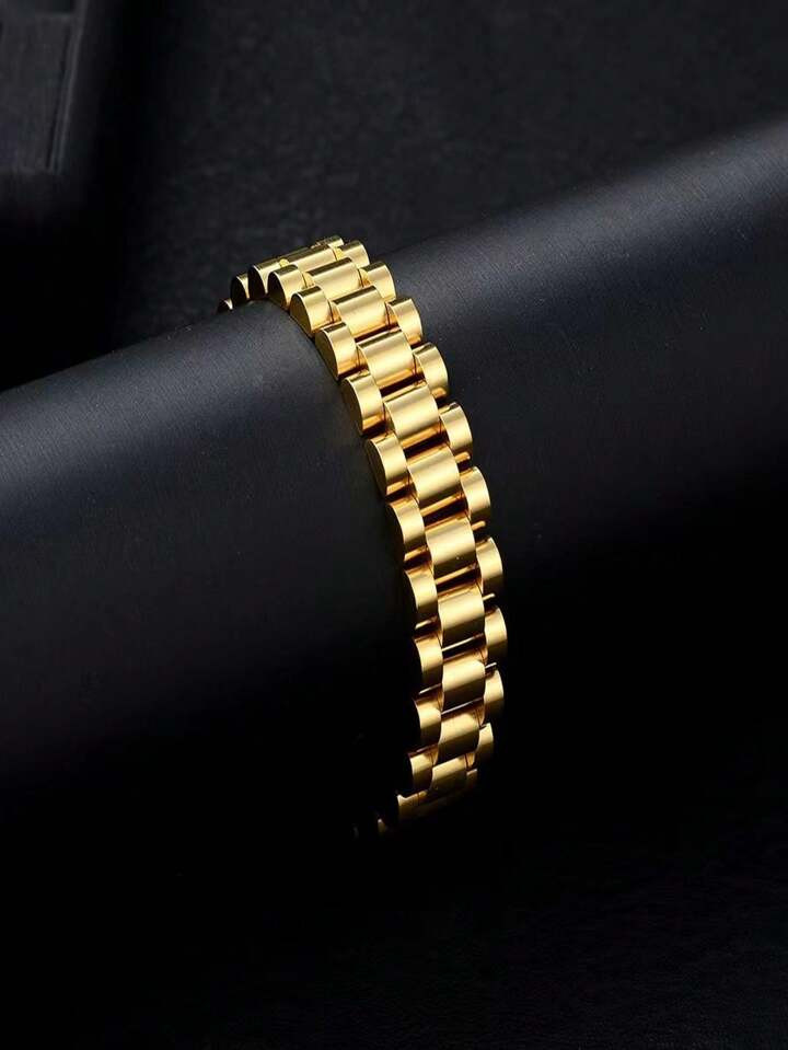 1pc Stainless Steel Hip Hop Couple Watch Band & Bracelet, Suitable For Daily, Holiday, Party, Dec... | SHEIN