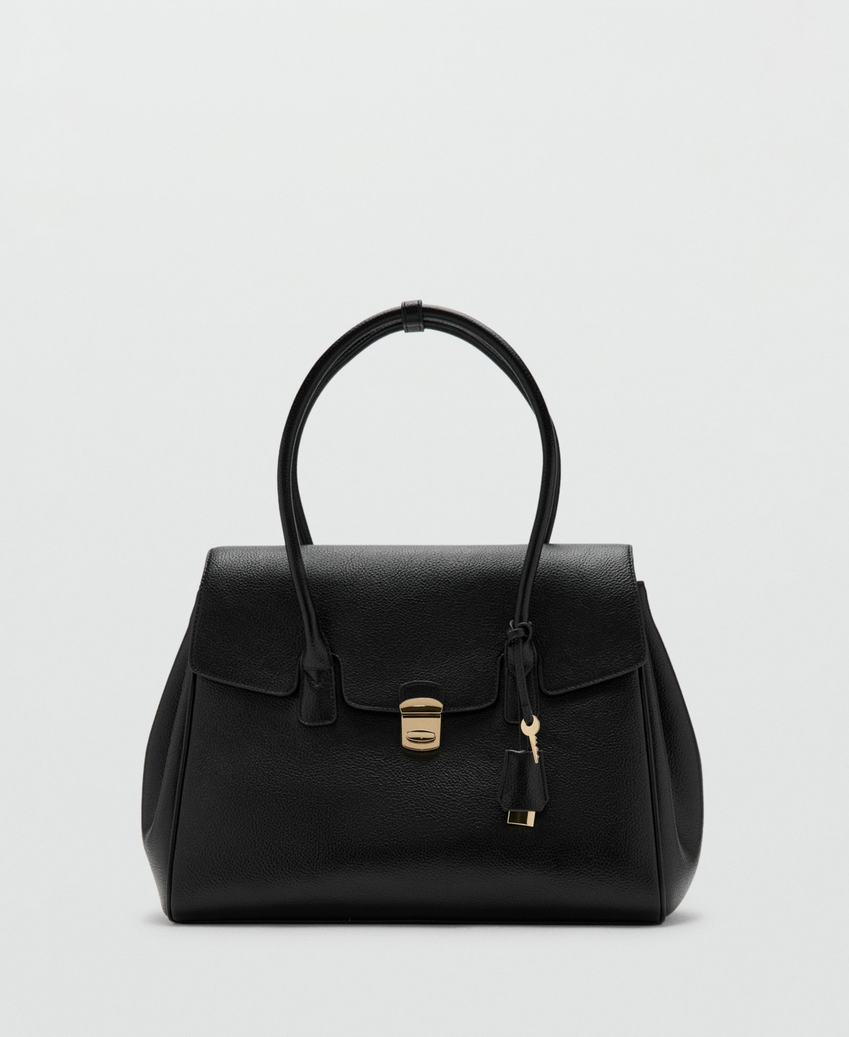 Mango Women's Medium City Flap Handbag - Black | Macy's