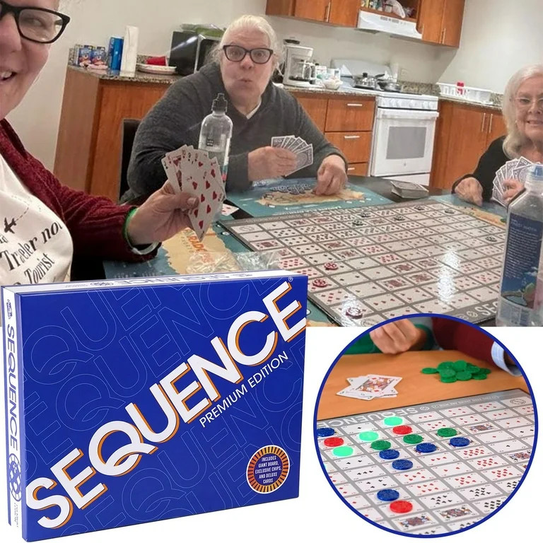 Sequence Game Large Board,Sequence Board Game,Giant Sequence Board Game Jumbo Size,Stunning Set w... | Walmart (US)