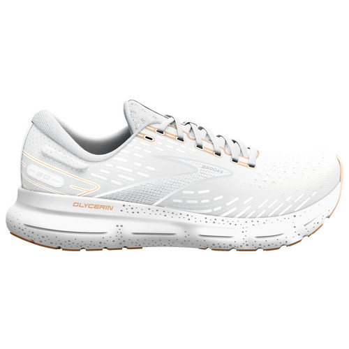 Brooks Womens Brooks Glycerin 20 - Womens Shoes White/Grey/Peach Size 09.5 | Foot Locker (US)