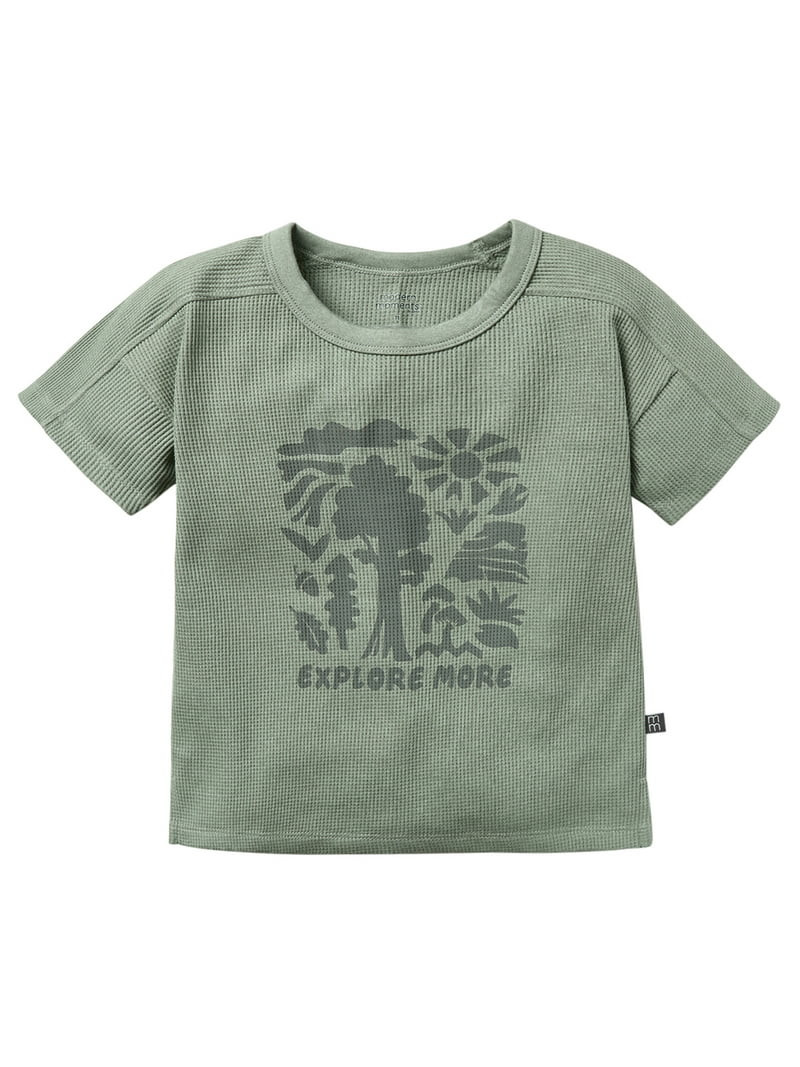 Modern Moments by Gerber Toddler Boy Organic Short Sleeve T-Shirt, Sizes 12M-5T | Walmart (US)