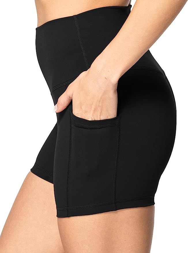 Sunzel 8" / 5" Biker Shorts for Women with Pockets, High Waisted Yoga Workout Shorts | Amazon (US)