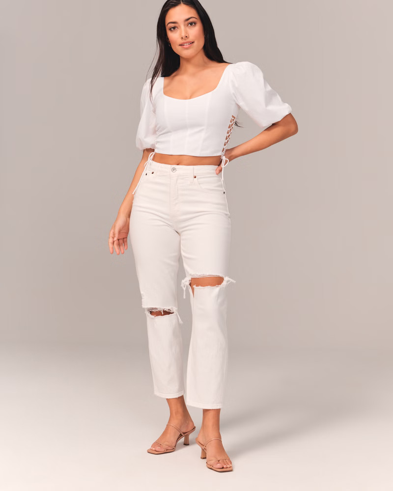 Curve Love High Rise Mom Jeans | Abercrombie & Fitch (US)