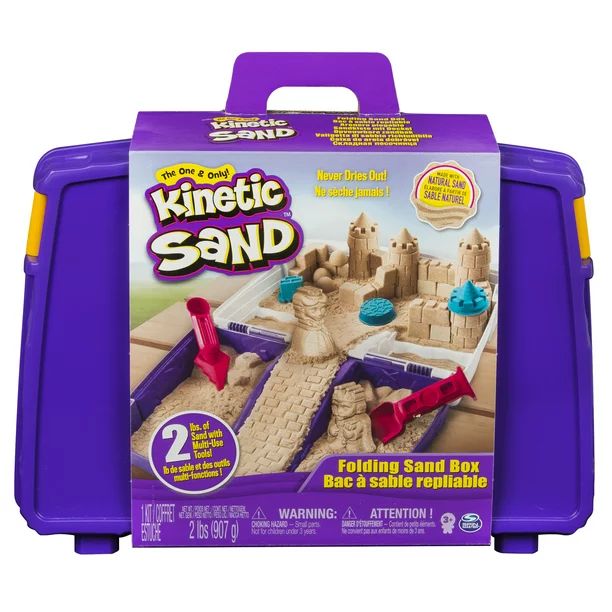 Kinetic Sand, Folding Sand Box with 2lbs of Kinetic Sand and Mold and Tools | Walmart (US)