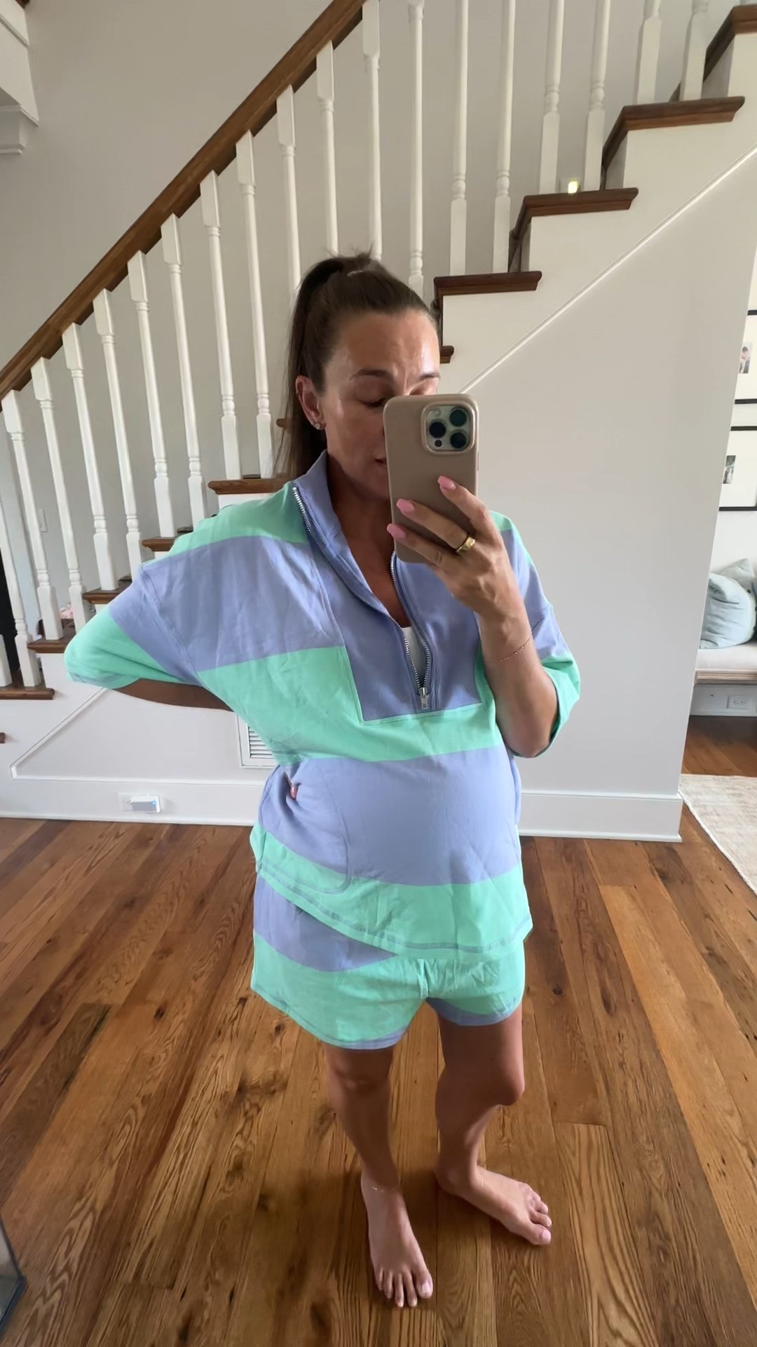 Free People dupe alert: this Amazon set is  so cute and comes in so many color combos and under $50. Wearing size Small.

Free People lookalike, dup, athleisure, matching set, striped set, bump-friendly, FP, Summer outfit, workout set, Angela Lanter, travel outfit  

#LTKTravel #LTKSaleAlert #LTKFindsUnder50