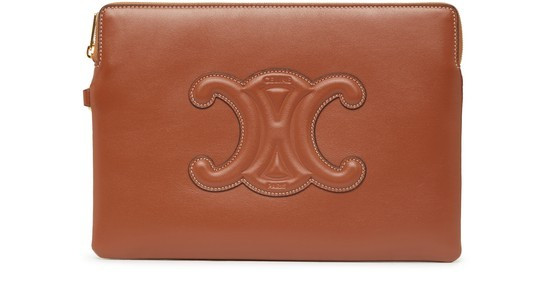 Small pouch with strap leather Triomphe - CELINE | 24S (APAC/EU)