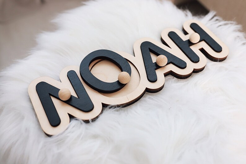 Name puzzles for toddlers -  Montessori toys 1 year old - Baby boy gift personalized - Baby showe... | Etsy (CAD)