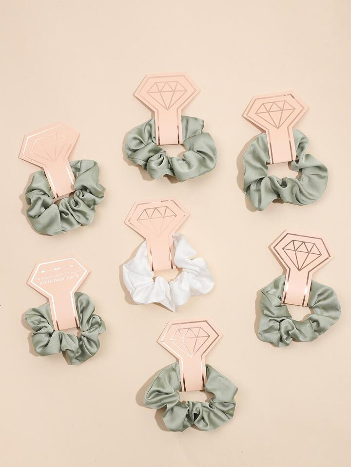 7pcs Solid Scrunchies For Daily Use For Girls Hairstyles Casual | SHEIN