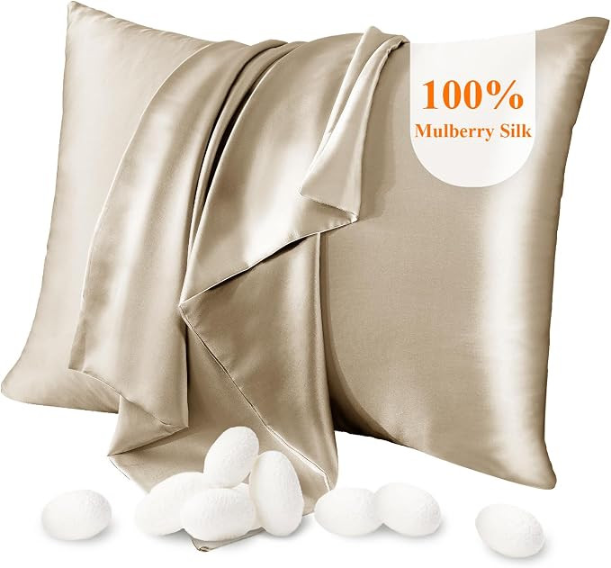 100% Pure Silk Pillowcase,21 Momme Both Side Silk Pillowcases King/Queen/Standard Size Hidden Zip... | Amazon (CA)