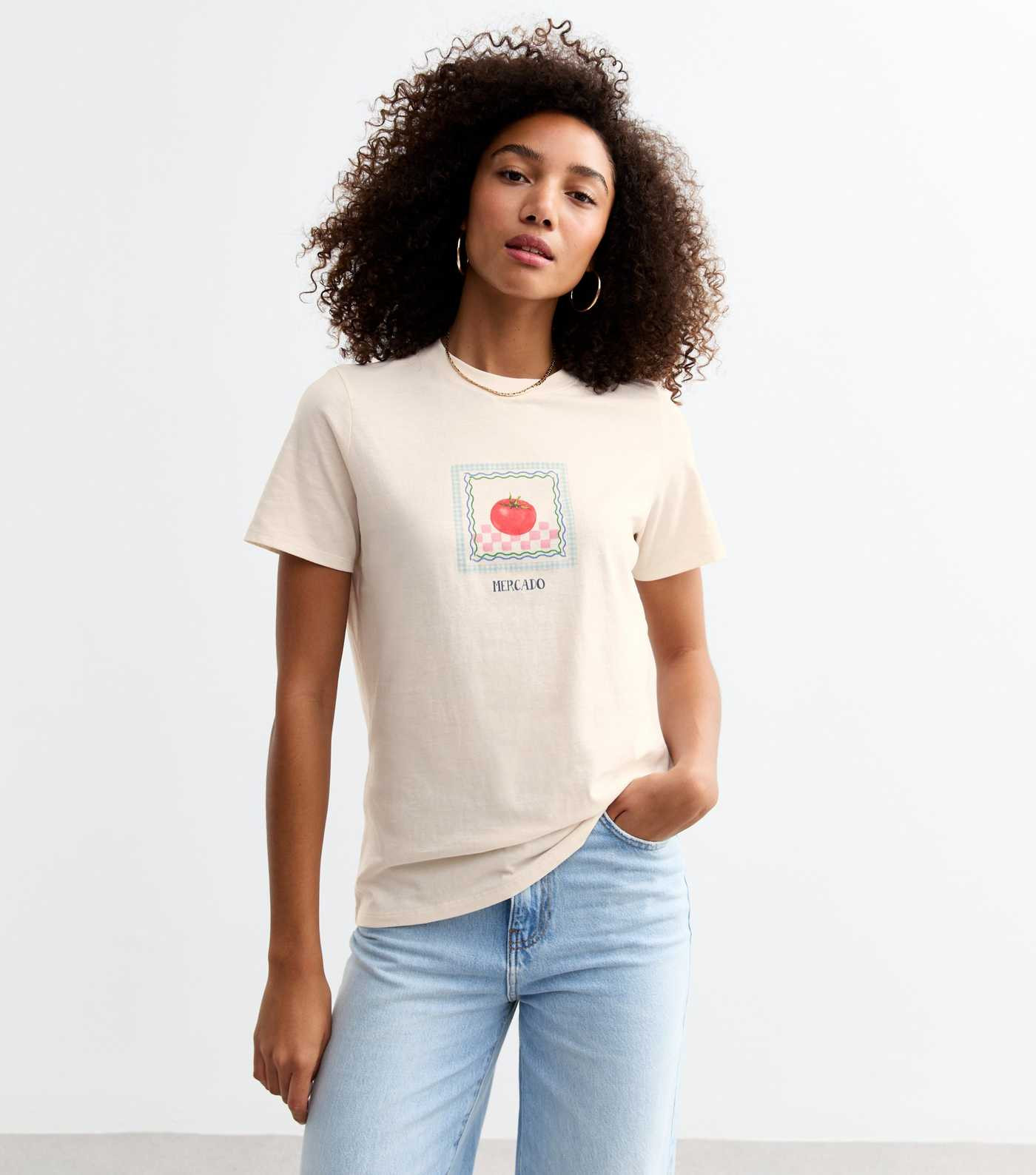 White Cotton Tomato Print T-Shirt 
						
						Add to Saved Items
						Remove from Saved Items | New Look (UK)