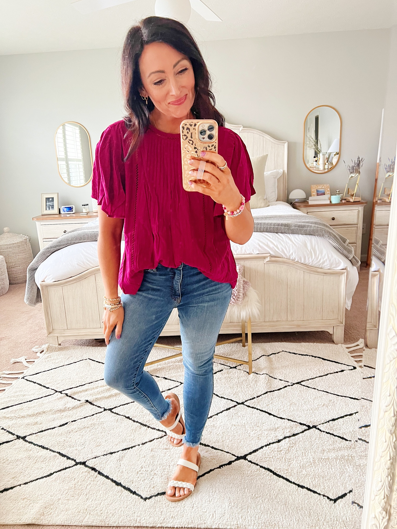 • size medium tee but could have done my true size small
• size 4 denim
• sandals tts 

#LTKFind #LTKunder50 #LTKstyletip