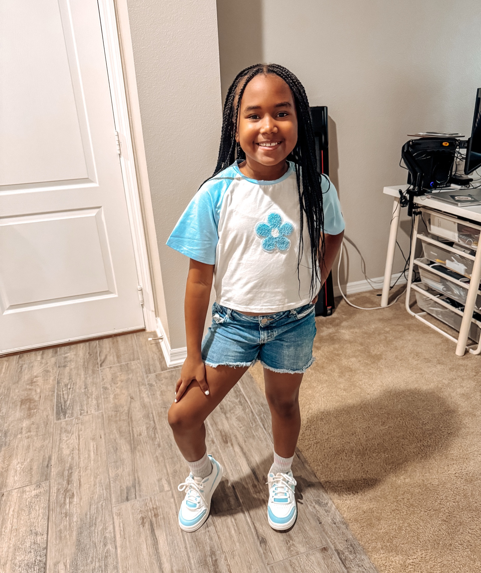 ✨ She’s got the style, the smile, and the sass! Paris is serving looks in her trendy crop top, comfy denim shorts, and these adorable matching sneakers 👟💕 #OOTDGoals

#KidStyle #MiniFashionista #CuteAndComfy | Kid style | She In | Target | Amazon

#LTKFamily #LTKKids #LTKSaleAlert