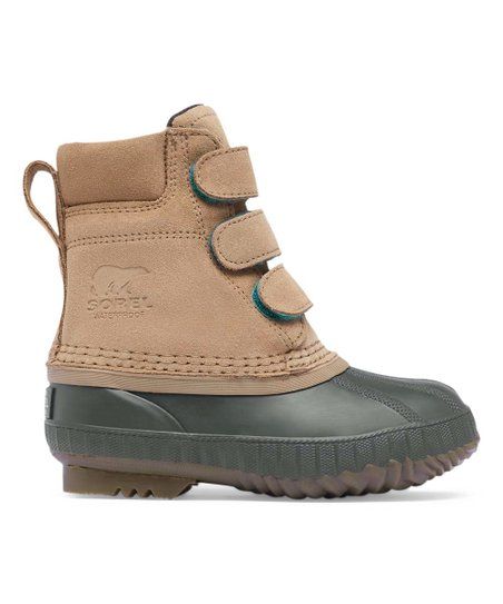 Khaki Strap Cheyanne II Suede Boot - Kids | Zulily