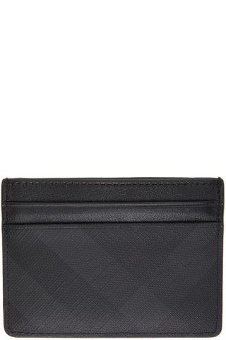 Burberry - Black London Check Sandon Card Holder | SSENSE