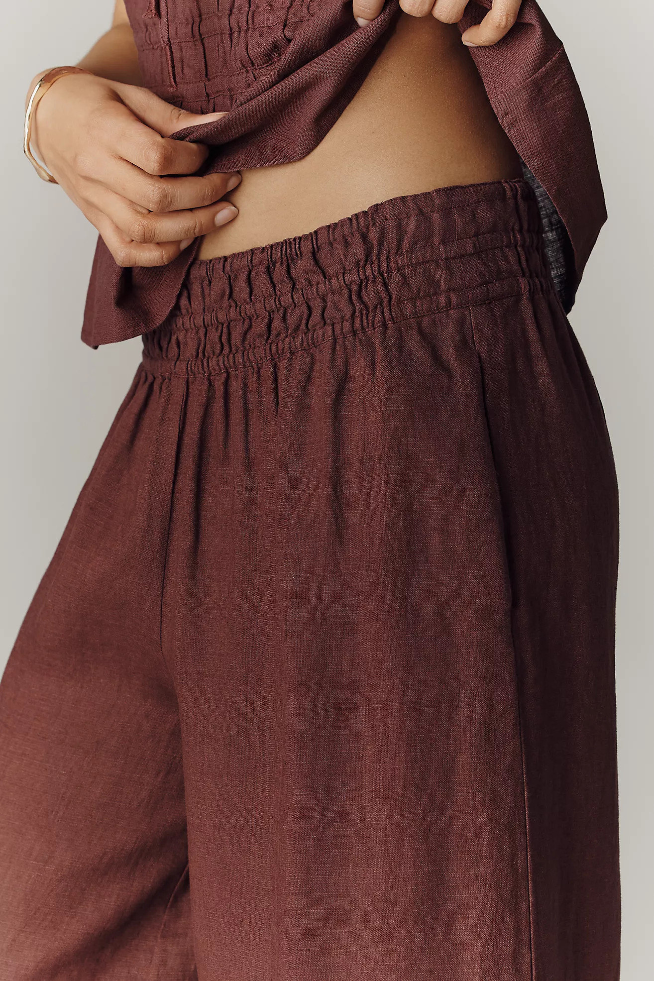 The Somerset Linen Pull-On Pants | Anthropologie (US)